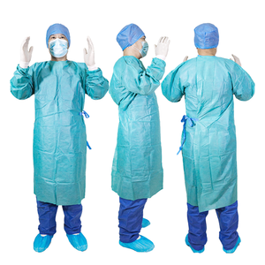 Green SMMMS Surgical Gown Non-woven Fabric Asepsis Operating Gown
