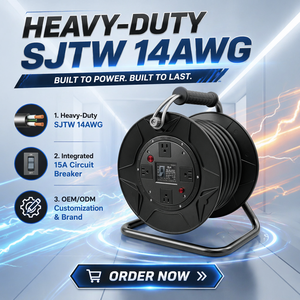 125V US Heavy Duty Cord Reel for Workshop Garage