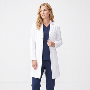 Unisex White Lab Coat Polyester Cotton Medical Uniform