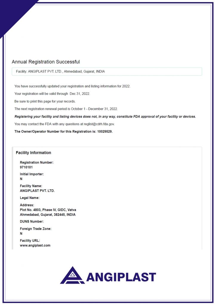 ISO 13485 Medical Device Quality System Certificate