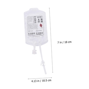 Wholesale Transparent Halloween Blood Bag OEM ODM Ornament Props Medical Pvc Reusable Drink Energy Pouch Blood Drinking Bags